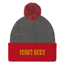 Load image into Gallery viewer, Igor&#39;s Bees Pom-Pom Beanie