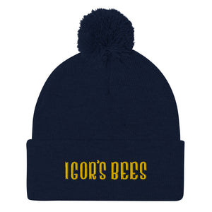 Igor's Bees Pom-Pom Beanie